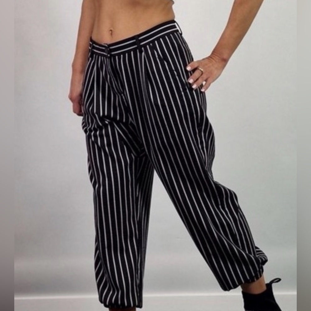 Hache Striped  Drop crotch Pants